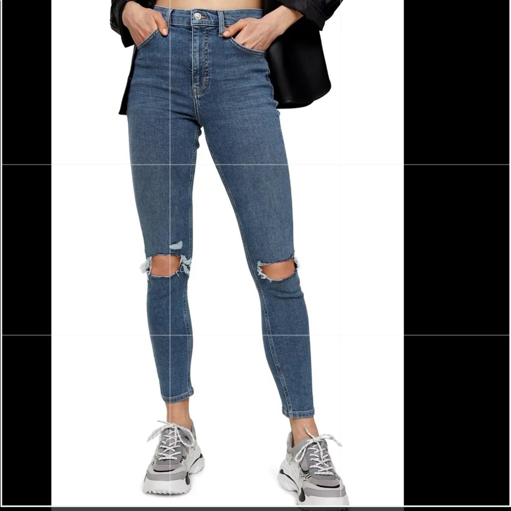 Topshop Jamie Ripped High Waist Skinny Jeans